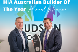 Hudson Homes Accept Their HIA Medium Professional Builder Award